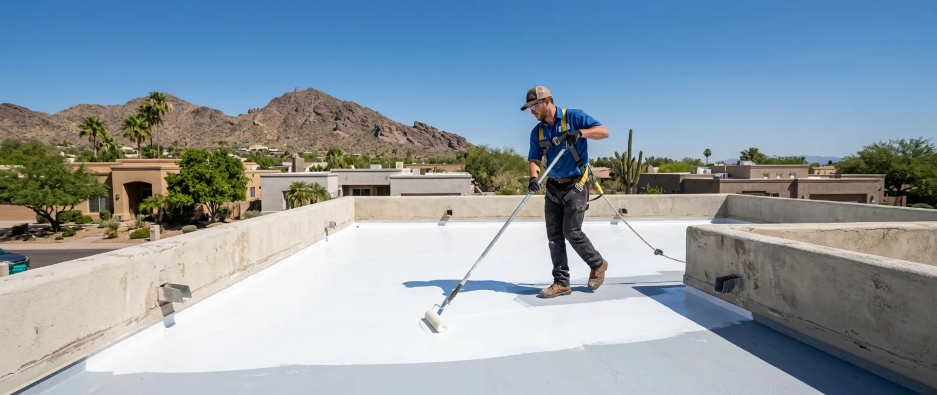 Acrylic and Silicone Flat Roof Coating in Phoenix