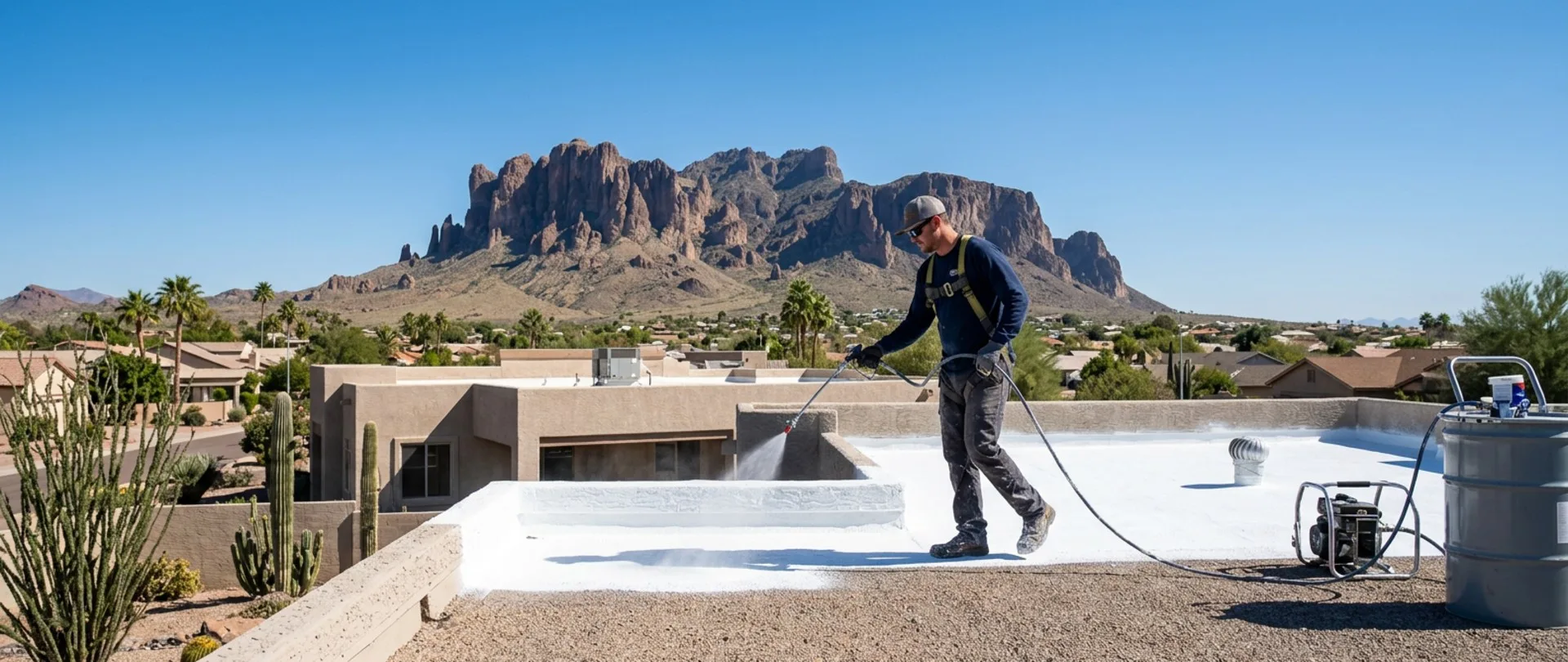 Elastomeric and Silicone Roof Coating in Mesa